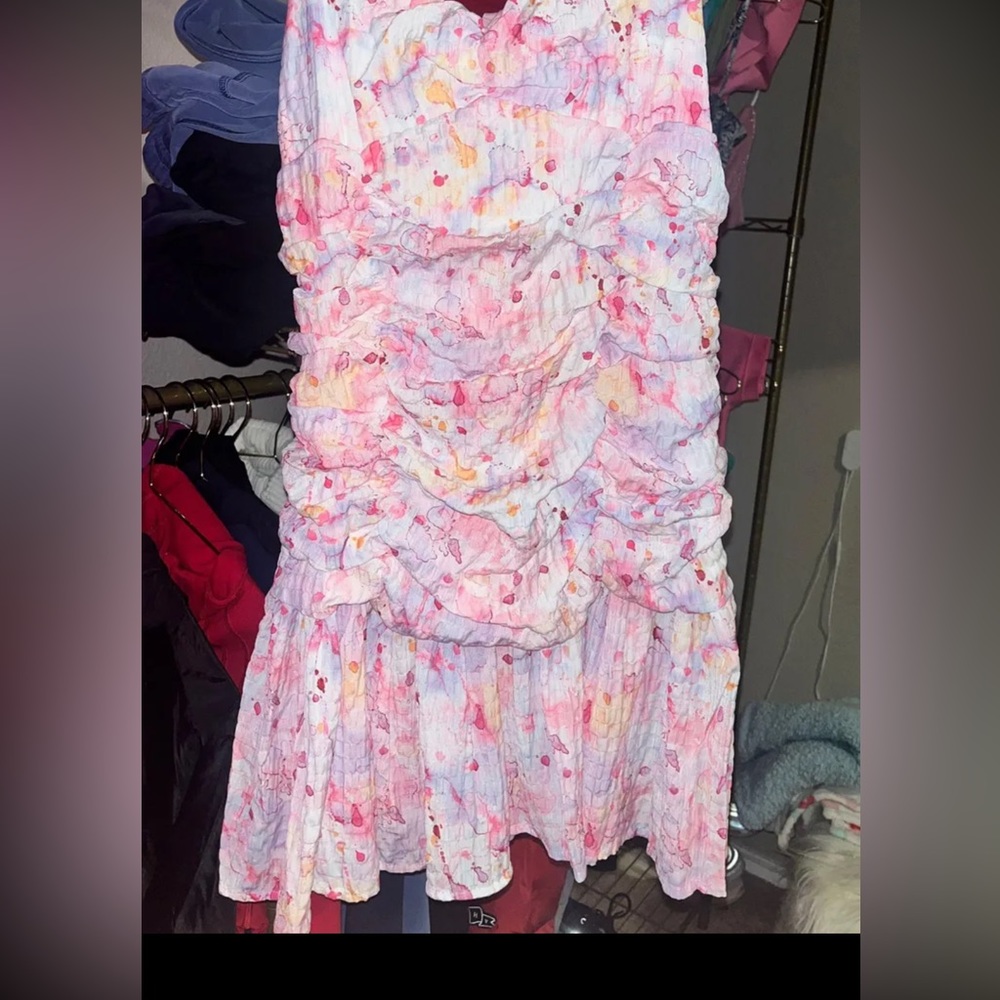 Sincerely Ours Watercolor Mini Dress